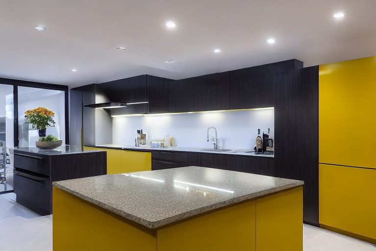 Intrahome Valencia Concept 1 χρώμα Λακέ Μουσταρδί έπιπλα κουζίνας 10 Μέτρα συνολικα τρέχον μέτρα Intrahome-65652981