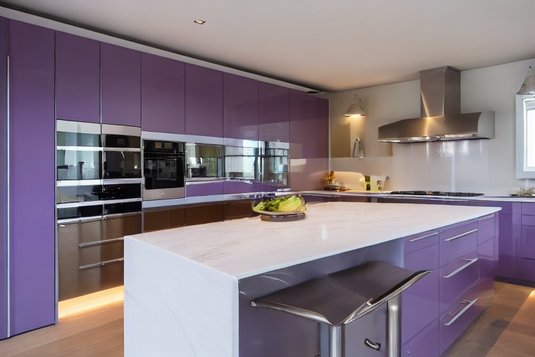 Intrahome Valencia One 1 χρώμα Λακέ Λεβάντα έπιπλα κουζίνας 10 Μέτρα συνολικα τρέχον μέτρα Intrahome-65652975