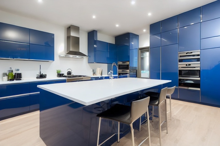 Intrahome Athena One 1 χρώμα Λακέ Πετρόλ έπιπλα κουζίνας 10 Μέτρα συνολικα τρέχον μέτρα Intrahome-65652915