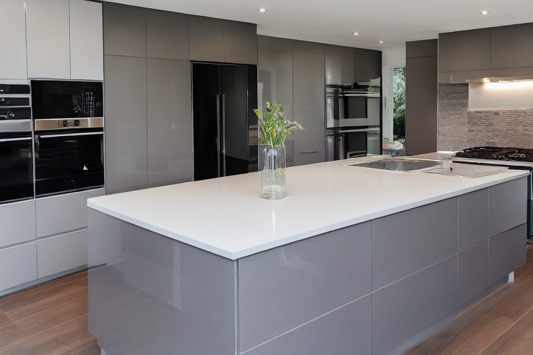 Intrahome Olympia Concept 1 χρώμα Λακέ Γκρι Ανοιχτό έπιπλα κουζίνας 10 Μέτρα συνολικα τρέχον μέτρα Intrahome-65652901