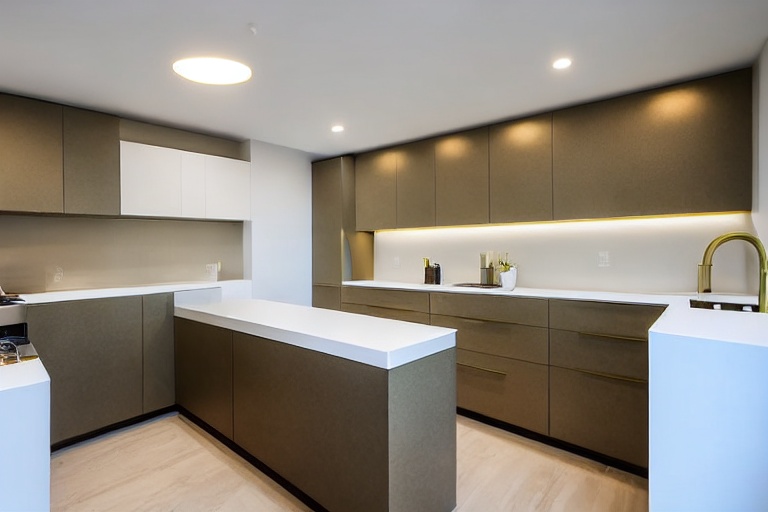 Intrahome Iris Concept 1 χρώμα Βουρτσιστός Ορείχαλκος έπιπλα κουζίνας 10 Μέτρα συνολικα τρέχον μέτρα Intrahome-65652881