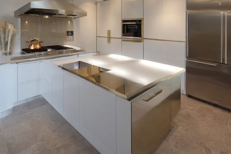 Intrahome Iris Smart 1 χρώμα Γυαλιστερό Χρυσό έπιπλα κουζίνας 10 Μέτρα συνολικα τρέχον μέτρα Intrahome-65652876