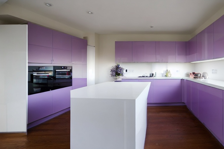 Intrahome Nefeli Home 1 χρώμα Λακέ Λεβάντα έπιπλα κουζίνας 10 Μέτρα συνολικα τρέχον μέτρα Intrahome-65652847