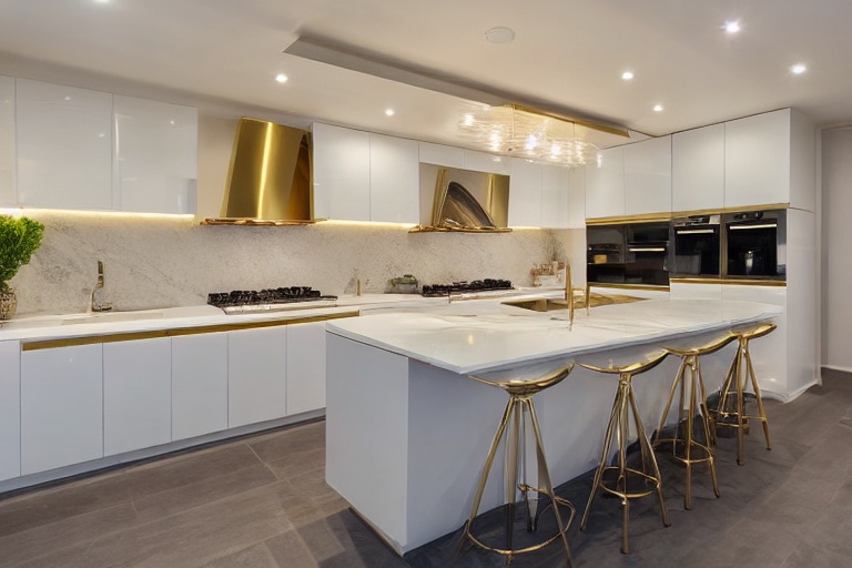 Intrahome Thalassa Style 1 χρώμα Γυαλιστερό Χρυσό έπιπλα κουζίνας 10 Μέτρα συνολικα τρέχον μέτρα Intrahome-65652809