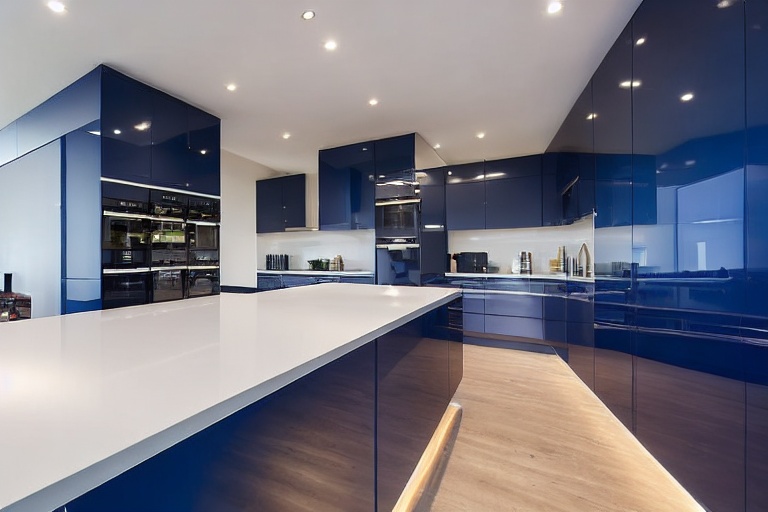 Intrahome Aegean Design 1 χρώμα Λακέ Ναυτικό Μπλε έπιπλα κουζίνας 10 Μέτρα συνολικα τρέχον μέτρα Intrahome-65652788