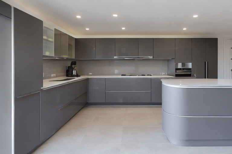 Intrahome Mykonos Modern 1 χρώμα Λακέ Γκρι Ανοιχτό έπιπλα κουζίνας 10 Μέτρα συνολικα τρέχον μέτρα Intrahome-65652744