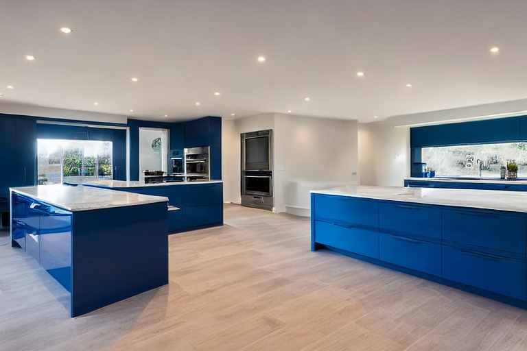 Intrahome Santorini Modern 1 χρώμα Λακέ Πετρόλ έπιπλα κουζίνας 10 Μέτρα συνολικα τρέχον μέτρα Intrahome-65652724