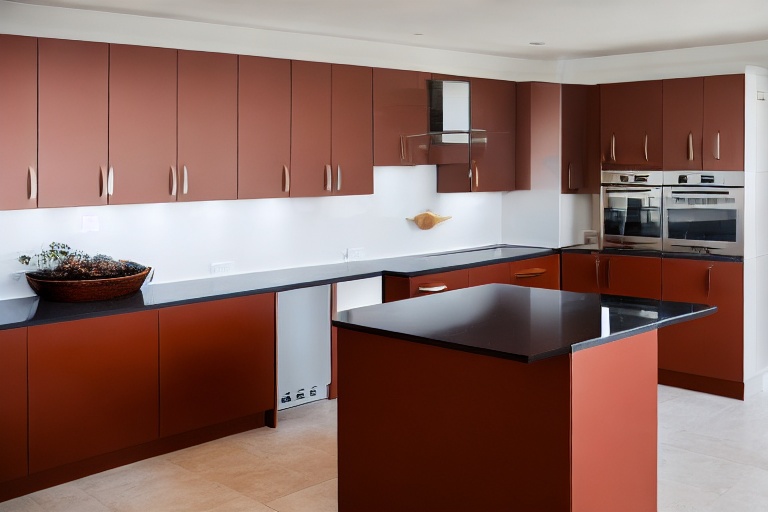 Intrahome Santorini Studio 1 χρώμα Λακέ Τερακότα έπιπλα κουζίνας 10 Μέτρα συνολικα τρέχον μέτρα Intrahome-65652720