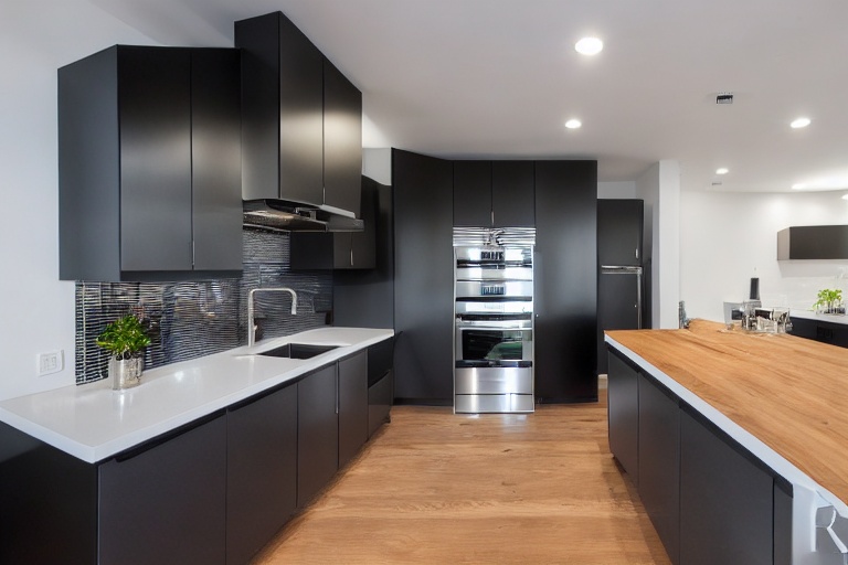 Intrahome Kyma Home 1 χρώμα Μαύρο Μεταλλικό Ματ έπιπλα κουζίνας 10 Μέτρα συνολικα τρέχον μέτρα Intrahome-65652707