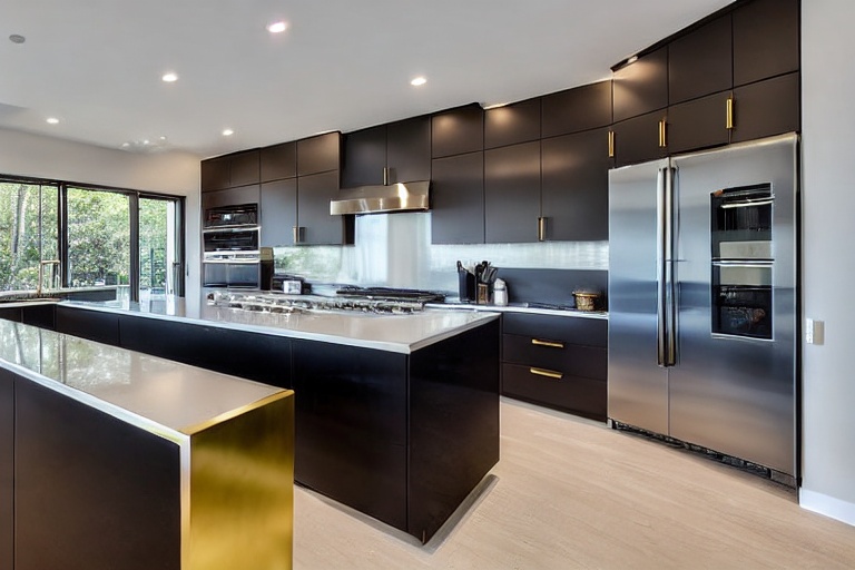 Intrahome Kyma Living 1 χρώμα Βουρτσιστός Ορείχαλκος έπιπλα κουζίνας 10 Μέτρα συνολικα τρέχον μέτρα Intrahome-65652706