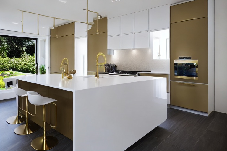 Intrahome Eterna Design 1 χρώμα Γυαλιστερό Χρυσό έπιπλα κουζίνας 10 Μέτρα συνολικα τρέχον μέτρα Intrahome-65652688