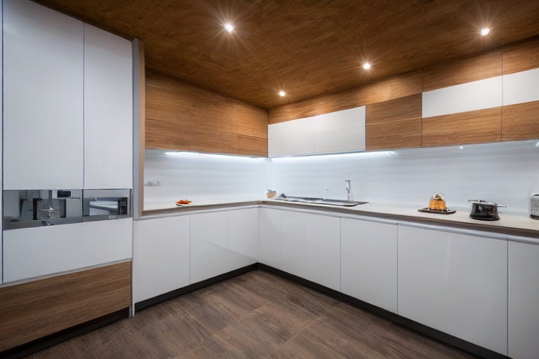 Intrahome Eterna Elegance 1 χρώμα Λευκό Λακέ Πάνω & Δρυς Κάτω έπιπλα κουζίνας 10 Μέτρα συνολικα τρέχον μέτρα Intrahome-65652679