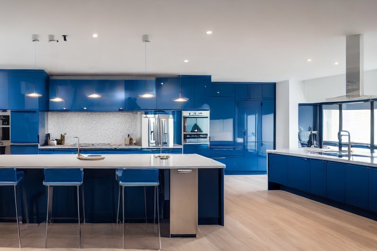 Intrahome Linea Design 1 χρώμα Λακέ Πετρόλ έπιπλα κουζίνας 10 Μέτρα συνολικα τρέχον μέτρα Intrahome-65652668