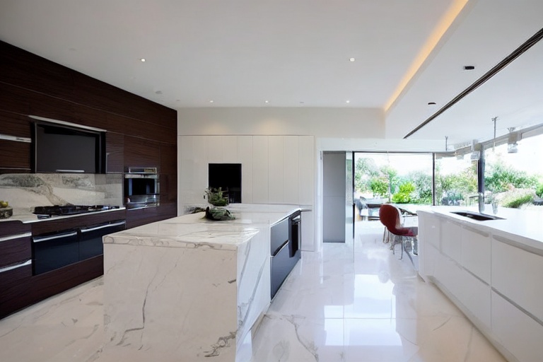 Intrahome Linea Concept 1 χρώμα Εφέ Λευκού Μαρμάρου έπιπλα κουζίνας 10 Μέτρα συνολικα τρέχον μέτρα Intrahome-65652661