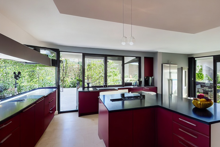 Intrahome Casa Plus 1 χρώμα Λακέ Μπορντό έπιπλα κουζίνας 10 Μέτρα συνολικα τρέχον μέτρα Intrahome-65652631