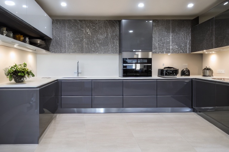 Intrahome Casa Design 1 χρώμα Λακέ Γκρι Μεσαίο έπιπλα κουζίνας 10 Μέτρα συνολικα τρέχον μέτρα Intrahome-65652628