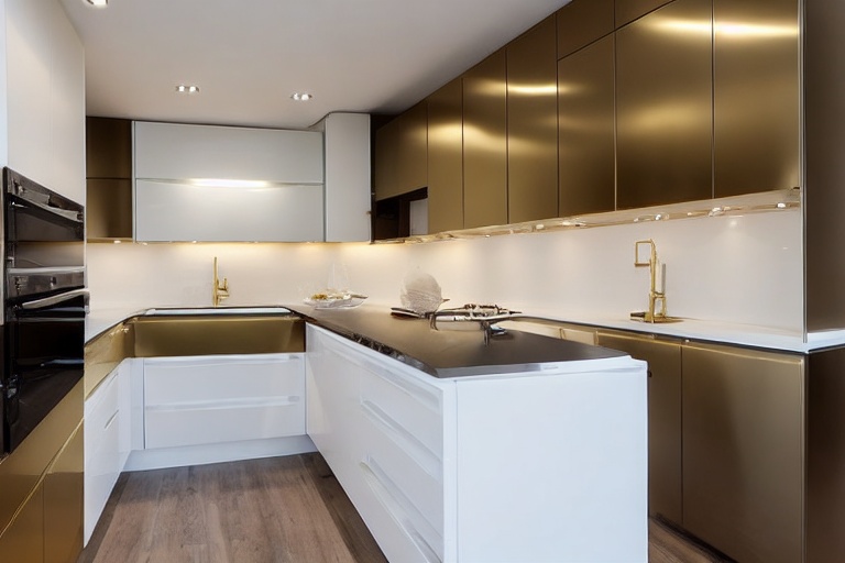 Intrahome Bella Classic 1 χρώμα Βουρτσιστό Χρυσό έπιπλα κουζίνας 10 Μέτρα συνολικα τρέχον μέτρα Intrahome-65652585