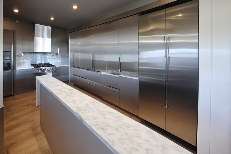 Intrahome Bella Lux 1 χρώμα Βουρτσιστό Ανοξείδωτο έπιπλα κουζίνας 10 Μέτρα συνολικα τρέχον μέτρα Intrahome-65652573
