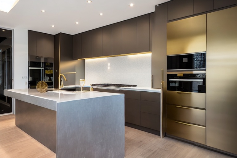 Intrahome Matrix Design 1 χρώμα Βουρτσιστός Ορείχαλκος έπιπλα κουζίνας 10 Μέτρα συνολικα τρέχον μέτρα Intrahome-65652528