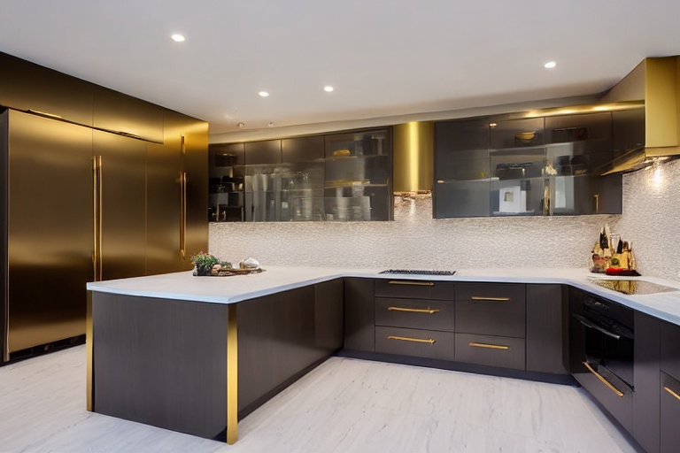 Intrahome Matrix Elegance 1 χρώμα Βουρτσιστό Χρυσό έπιπλα κουζίνας 10 Μέτρα συνολικα τρέχον μέτρα Intrahome-65652519