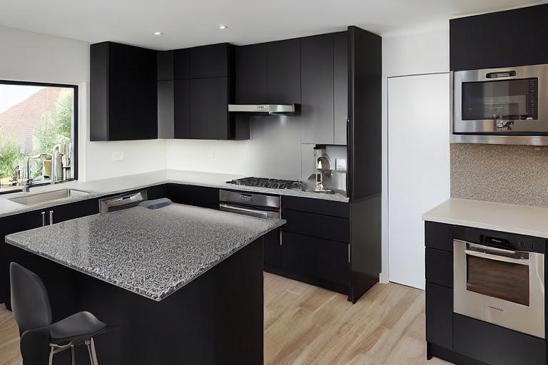 Intrahome Onyx Plus 1 χρώμα Μαύρο Ματ Πάνω & Δρυς Κάτω έπιπλα κουζίνας 10 Μέτρα συνολικα τρέχον μέτρα Intrahome-65652491