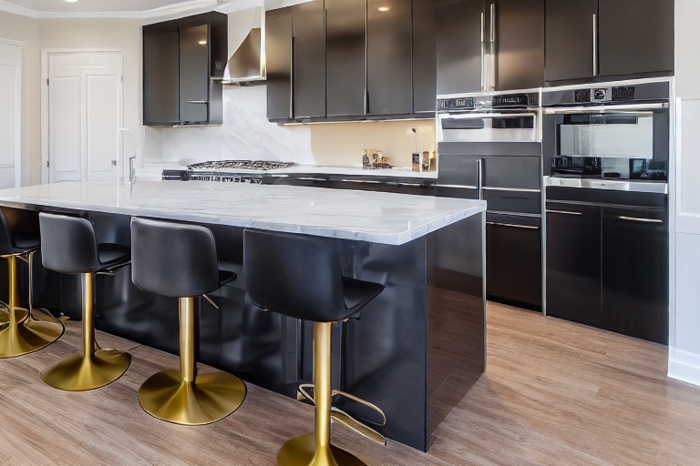 Intrahome Onyx Max 1 χρώμα Χρυσό & Σκούρο Γκρι έπιπλα κουζίνας 10 Μέτρα συνολικα τρέχον μέτρα Intrahome-65652490
