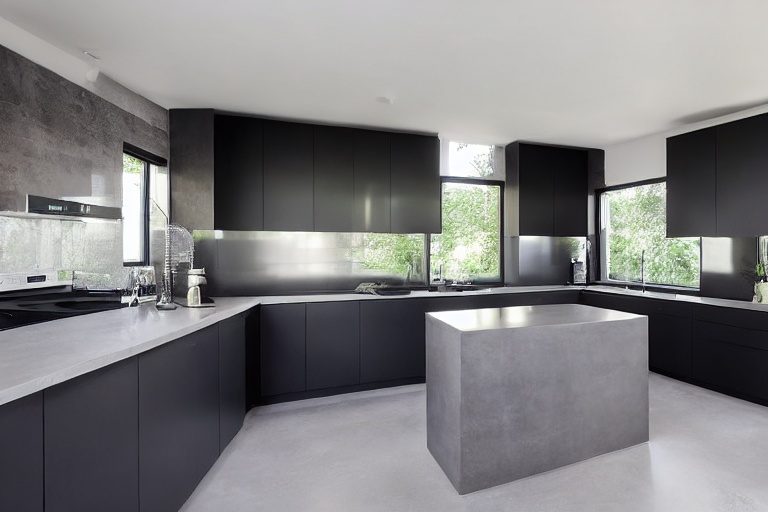 Intrahome Onyx Style 1 χρώμα Μαύρο Μεταλλικό Ματ έπιπλα κουζίνας 10 Μέτρα συνολικα τρέχον μέτρα Intrahome-65652489