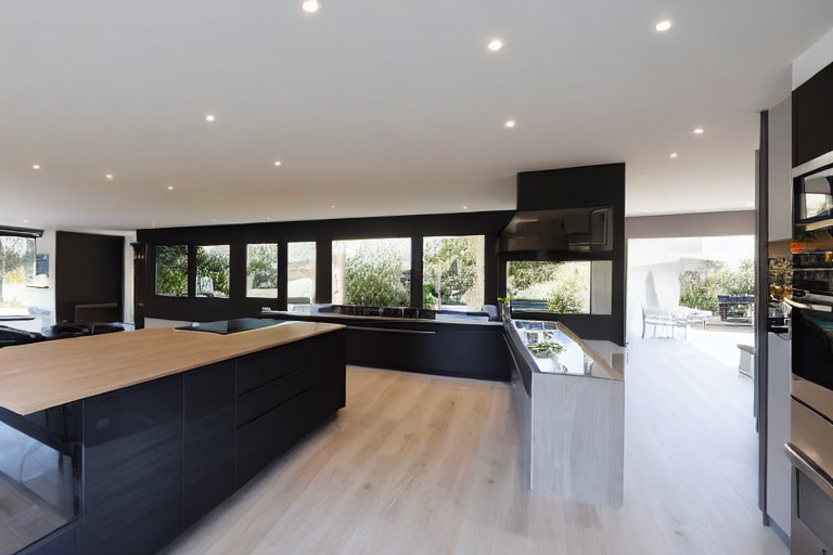 Intrahome Onyx Elegance 1 χρώμα Μαύρο Ματ Πάνω & Δρυς Κάτω έπιπλα κουζίνας 10 Μέτρα συνολικα τρέχον μέτρα Intrahome-65652479
