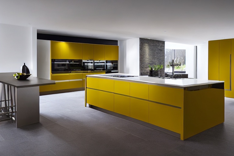 Intrahome Onyx Smart 1 χρώμα Λακέ Μουσταρδί έπιπλα κουζίνας 10 Μέτρα συνολικα τρέχον μέτρα Intrahome-65652476