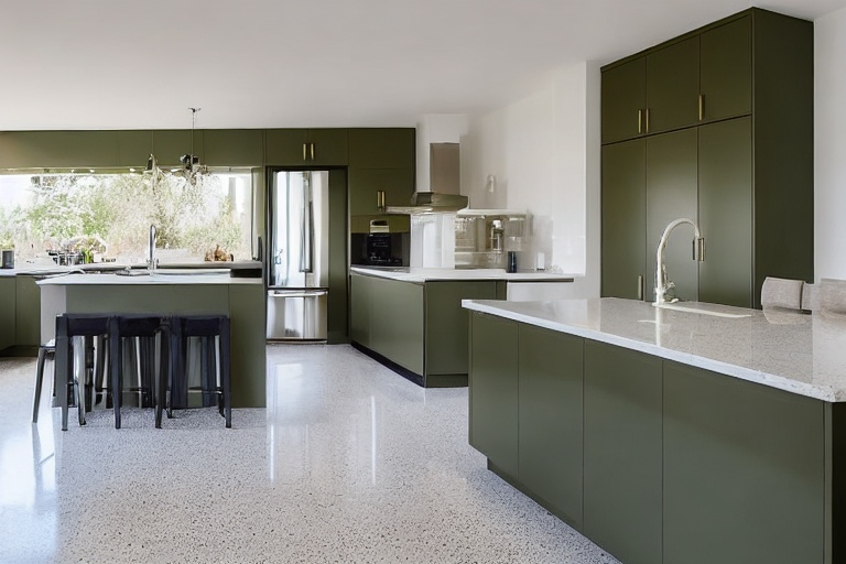 Intrahome Pearl Elegance 1 χρώμα Λακέ Λαδί έπιπλα κουζίνας 10 Μέτρα συνολικα τρέχον μέτρα Intrahome-65652459