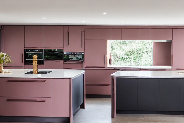 Intrahome Pearl One 1 χρώμα Λακέ Σκονισμένο Ροζ έπιπλα κουζίνας 10 Μέτρα συνολικα τρέχον μέτρα Intrahome-65652455
