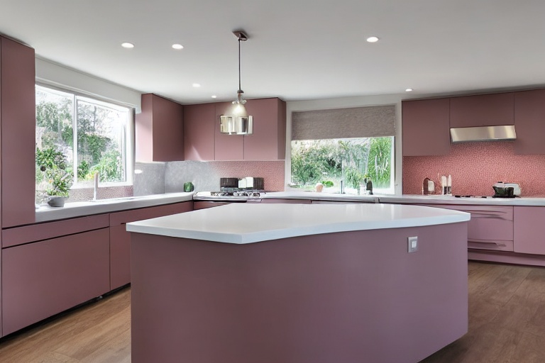 Intrahome Verona Elegance 2 χρώμα Λακέ Σκονισμένο Ροζ έπιπλα κουζίνας 10 Μέτρα συνολικα τρέχον μέτρα Intrahome-65652439