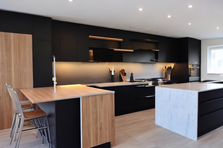 Intrahome Milano Style 2 χρώμα Μαύρο Ματ Πάνω & Δρυς Κάτω έπιπλα κουζίνας 10 Μέτρα συνολικα τρέχον μέτρα Intrahome-65652429