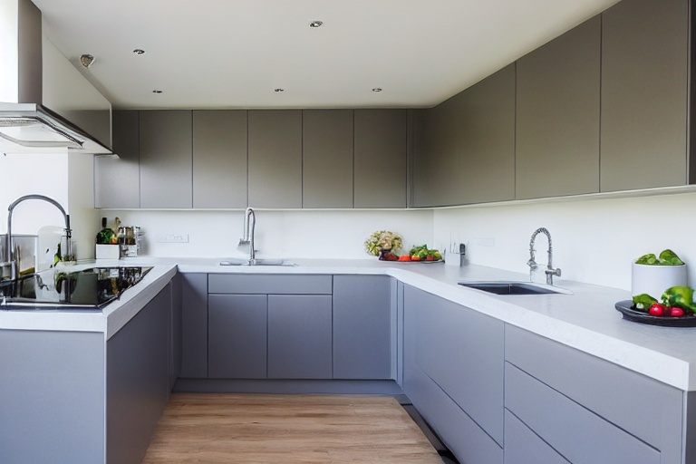 Intrahome Milano Modern 2 χρώμα Λακέ Γκρι Ανοιχτό έπιπλα κουζίνας 10 Μέτρα συνολικα τρέχον μέτρα Intrahome-65652424