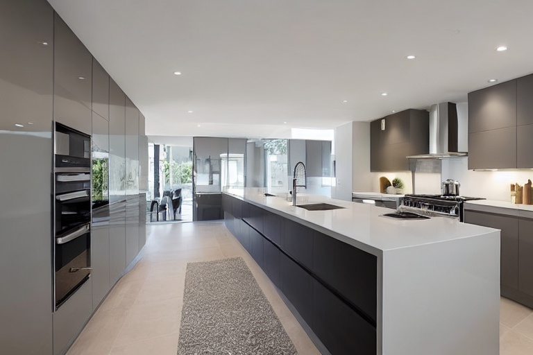Intrahome Torino Living 2 χρώμα Λακέ Γκρι Ανοιχτό έπιπλα κουζίνας 10 Μέτρα συνολικα τρέχον μέτρα Intrahome-65652406