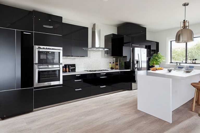 Intrahome Siena Classic 2 χρώμα Λακέ Μαύρο Γυαλιστερό έπιπλα κουζίνας 10 Μέτρα συνολικα τρέχον μέτρα Intrahome-65652385