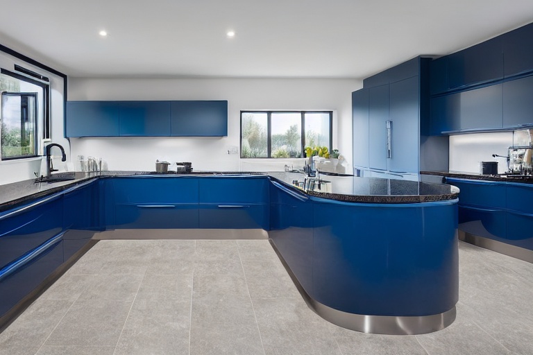 Intrahome Siena Modern 2 χρώμα Λακέ Πετρόλ έπιπλα κουζίνας 10 Μέτρα συνολικα τρέχον μέτρα Intrahome-65652384