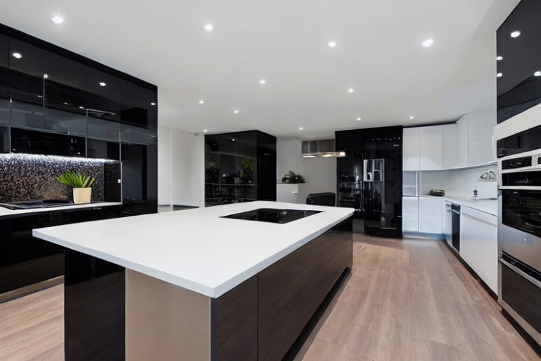 Intrahome Modena Classic 2 χρώμα Λακέ Μαύρο Γυαλιστερό έπιπλα κουζίνας 10 Μέτρα συνολικα τρέχον μέτρα Intrahome-65652365