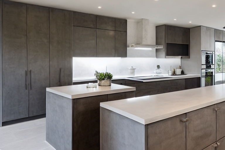Intrahome Modena Modern 2 χρώμα Εφέ Τσιμέντου έπιπλα κουζίνας 10 Μέτρα συνολικα τρέχον μέτρα Intrahome-65652364