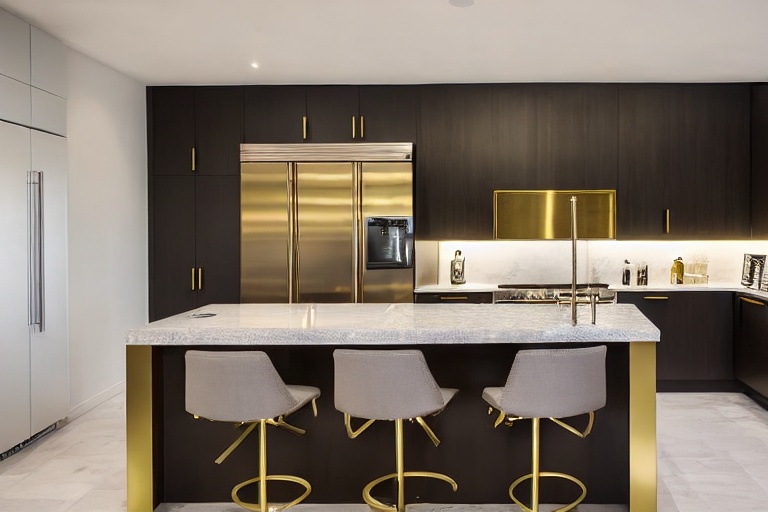 Intrahome Modena Studio 2 χρώμα Βουρτσιστός Ορείχαλκος έπιπλα κουζίνας 10 Μέτρα συνολικα τρέχον μέτρα Intrahome-65652360
