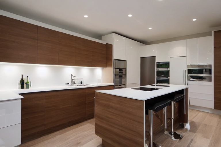 Intrahome Napoli Prime 2 χρώμα Λευκό Λακέ Πάνω & Δρυς Κάτω έπιπλα κουζίνας 10 Μέτρα συνολικα τρέχον μέτρα Intrahome-65652332