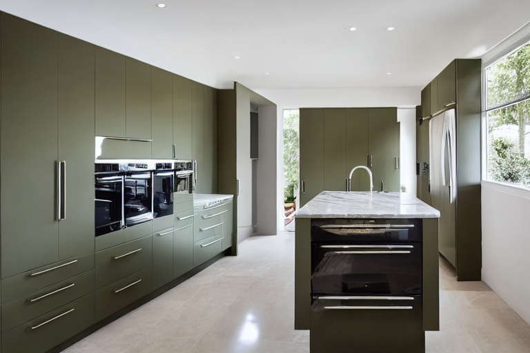 Intrahome Napoli Elegance 2 χρώμα Λακέ Λαδί έπιπλα κουζίνας 10 Μέτρα συνολικα τρέχον μέτρα Intrahome-65652319