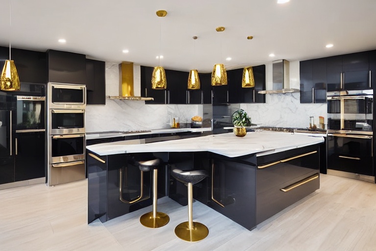 Intrahome Roma Concept 2 χρώμα Χρυσό & Σκούρο Γκρι έπιπλα κουζίνας 10 Μέτρα συνολικα τρέχον μέτρα Intrahome-65652301