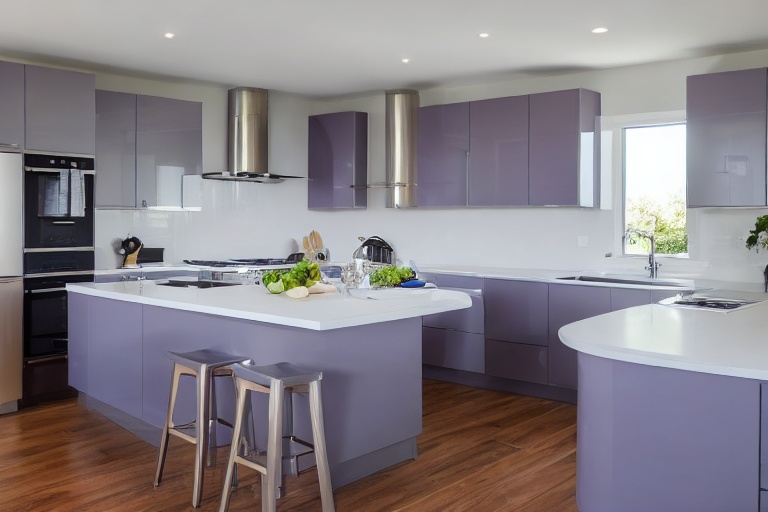 Intrahome Aurora Elegance 2 χρώμα Λακέ Λεβάντα έπιπλα κουζίνας 10 Μέτρα συνολικα τρέχον μέτρα Intrahome-65652279
