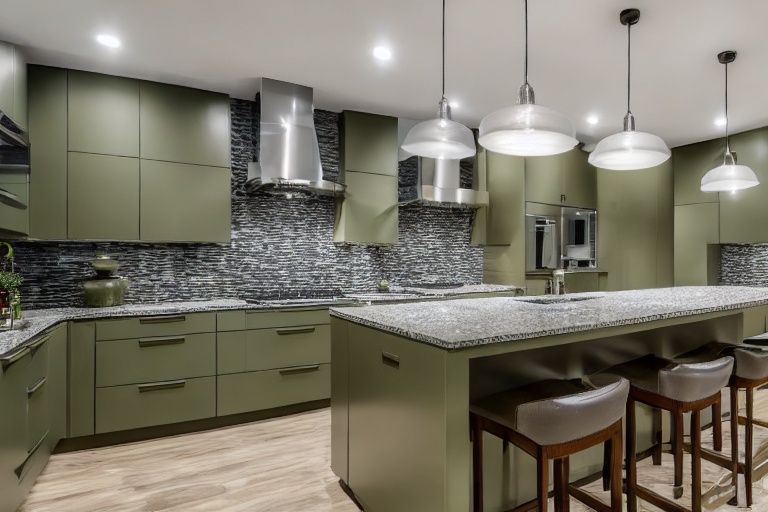 Intrahome Luna Design 2 χρώμα Λακέ Λαδί έπιπλα κουζίνας 10 Μέτρα συνολικα τρέχον μέτρα Intrahome-65652268