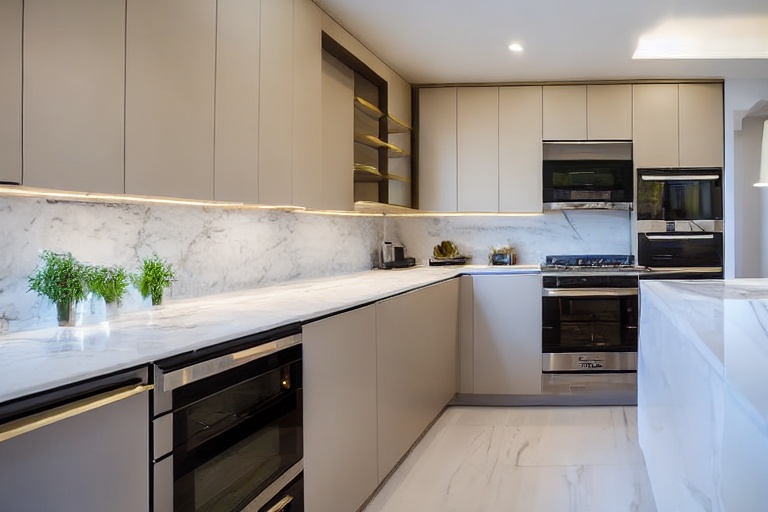 Intrahome Luna Home 2 χρώμα Γυαλιστερό Χρυσό έπιπλα κουζίνας 10 Μέτρα συνολικα τρέχον μέτρα Intrahome-65652267