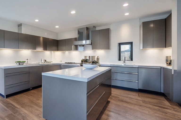 Intrahome Luna Modern 2 χρώμα Γυαλιστερό Ανοξείδωτο έπιπλα κουζίνας 10 Μέτρα συνολικα τρέχον μέτρα Intrahome-65652264