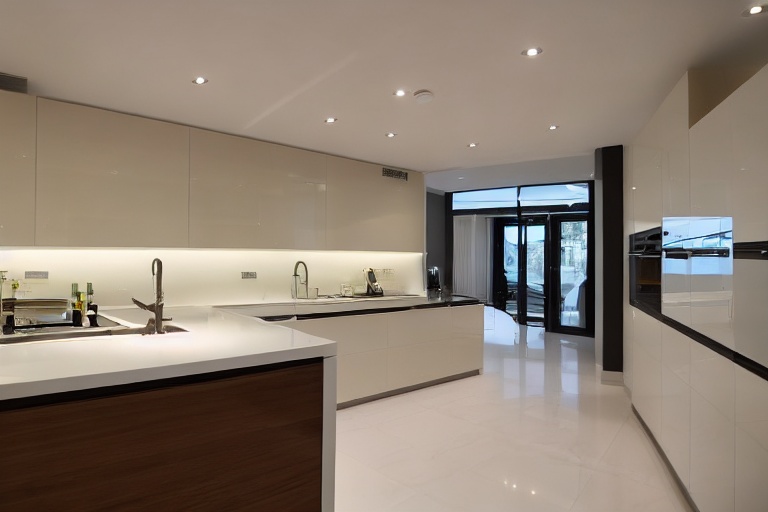 Intrahome Aria Smart 2 χρώμα Λακέ Κρεμ Γυαλιστερό έπιπλα κουζίνας 10 Μέτρα συνολικα τρέχον μέτρα Intrahome-65652216