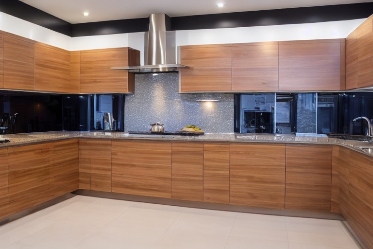 Intrahome Harmony Modern 2 χρώμα Καπλαμάς Teak έπιπλα κουζίνας 10 Μέτρα συνολικα τρέχον μέτρα Intrahome-65652184
