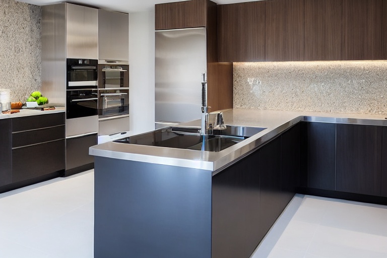 Intrahome Harmony Elegance 2 χρώμα Βουρτσιστό Ανοξείδωτο έπιπλα κουζίνας 10 Μέτρα συνολικα τρέχον μέτρα Intrahome-65652179